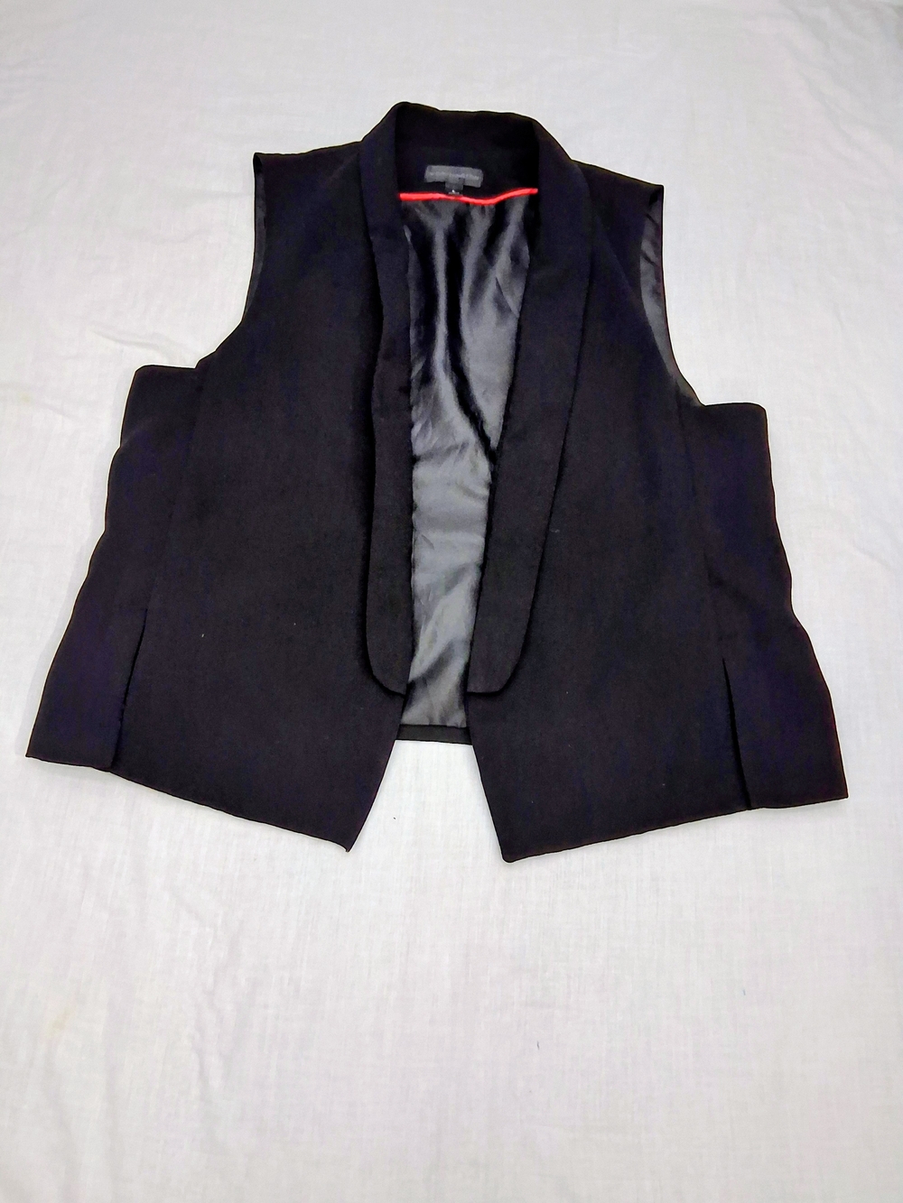 Worthington Black Pea Coat with Orange Trim